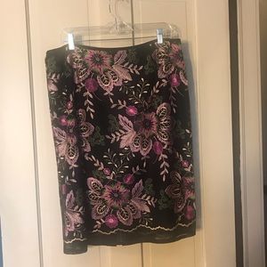 Tahari Floral Skirt